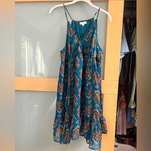 Buckle M teal paisley boho dress